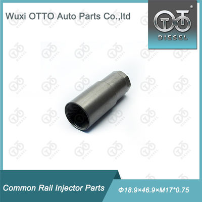 उच्च गति स्टील डीजल ईंधन इंजेक्टर नोजल कैप नट का आकार Φ18.9×46.9×M17*0.75, पेपर बॉक्स पैकिंग में प्लास्टिक बैग के साथ पाइज़ो इंजेक्टर के लिए